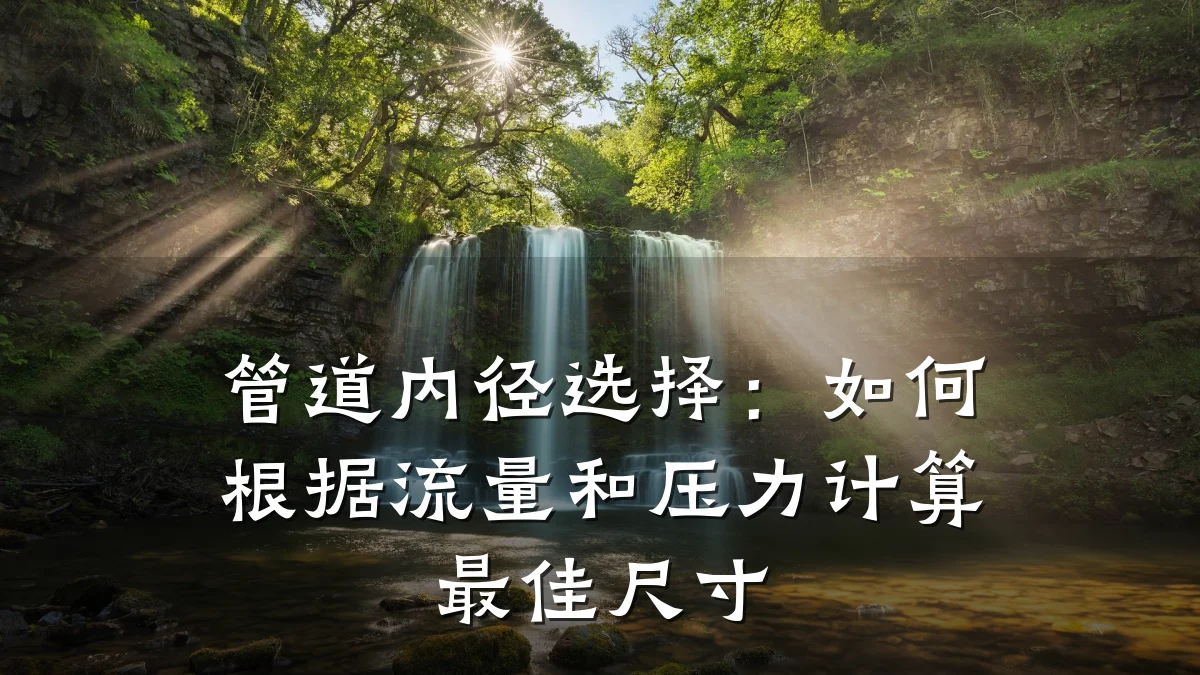 管道内径选择:如何根据流量和压力计算最佳尺寸