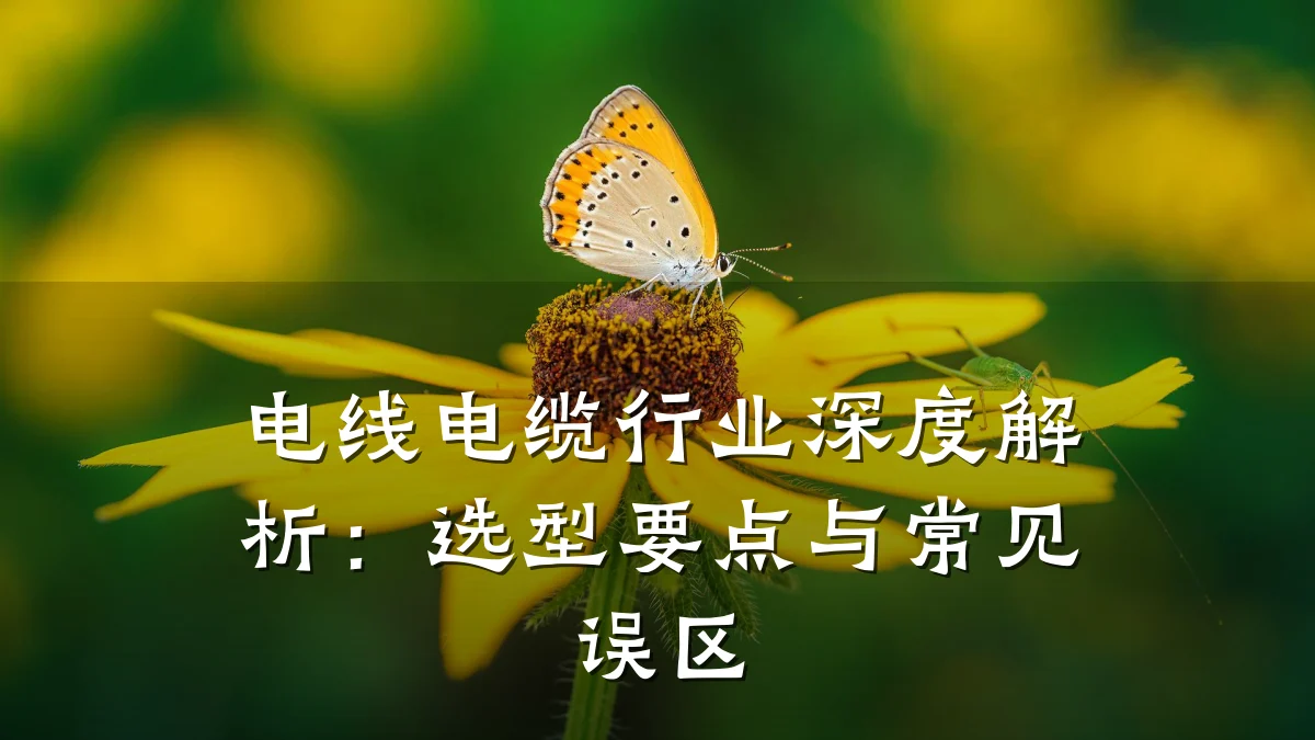 电线电缆行业深度解析：选型要点与常见误区