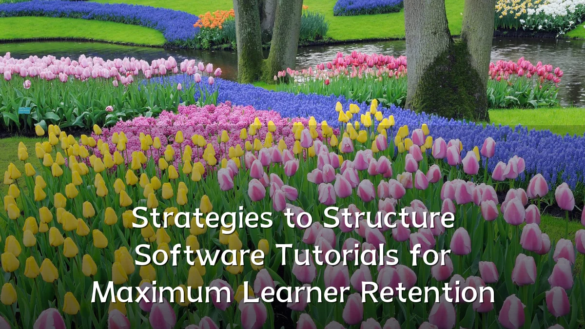 Strategies to Structure Software Tutorials for Maximum Learner Retention