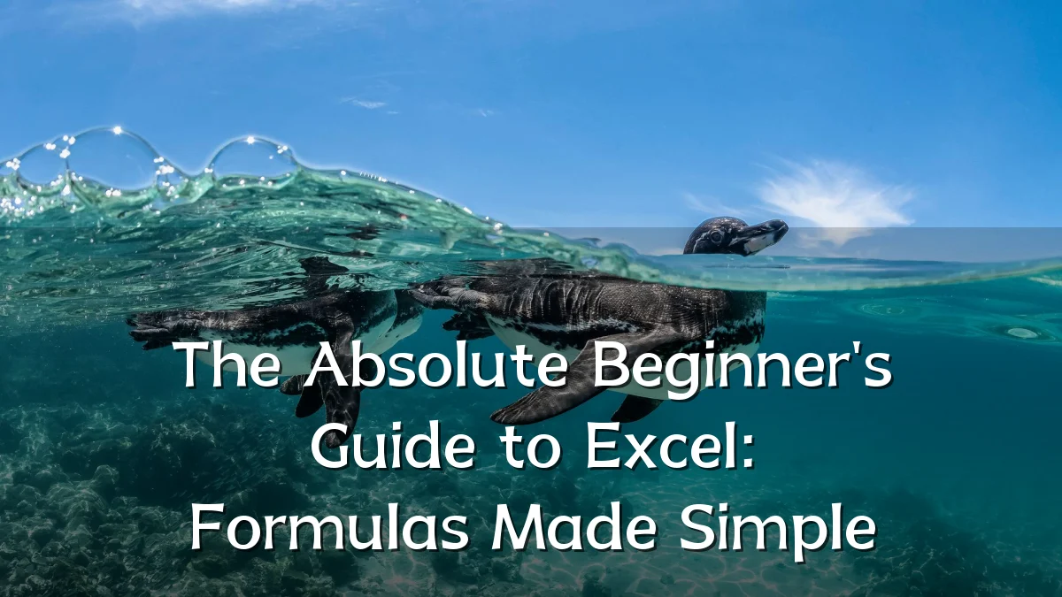 The Absolute Beginner's Guide to Excel: Formulas Made Simple