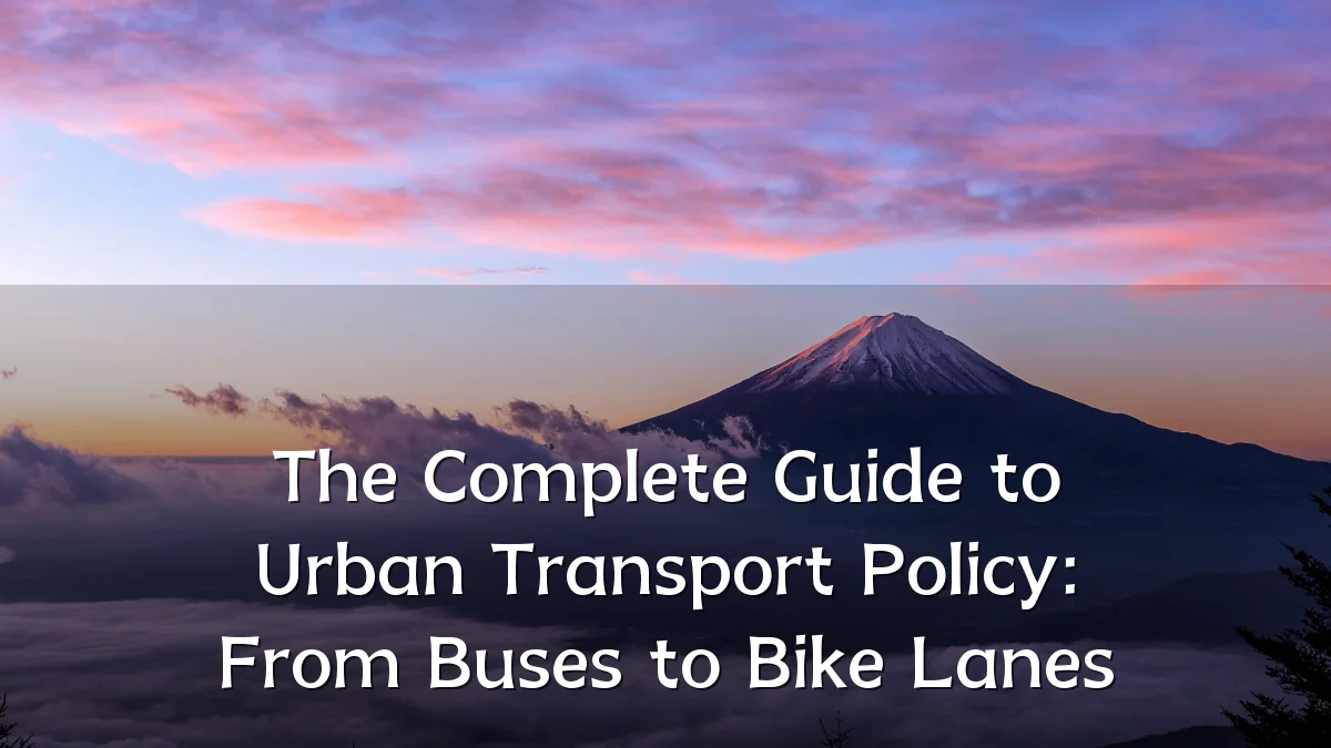 The Complete Guide to Urban Transport Policy: From Buses to Bike Lanes