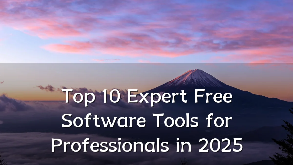 Top 10 Expert Free Software Tools for Professionals in 2025