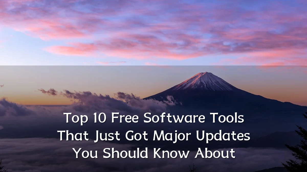 Top 10 Free Software Tools That Just Got Major Updates You Should Know About